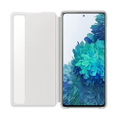 Samsung Galaxy S20 FE (Fan Edition) оригинальный Smart Clear View Cover открываемый белый кожаный чехол - книжка | Vacins.lv