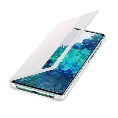 Samsung Galaxy S20 FE (Fan Edition) оригинальный Smart Clear View Cover открываемый белый кожаный чехол - книжка | Vacins.lv