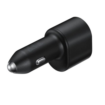 Origināls „Samsung“ Super Fast Dual Charger EP-L5300XBEGEU melns autolādētājs ar Type-C vadu (45W + 15W) | Vacins.lv