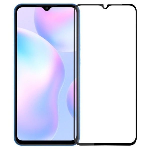 „Mofi“ Tempered Glass ekrāna aizsargstikls 0.26 mm - melns (Redmi 9 / 9A / 9C)