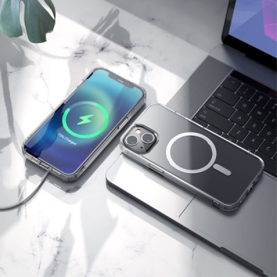 Hoco MagSafe Light Apple iPhone 13 dzidrs caurspīdīgs silikona (TPU) apvalks | Vacins.lv