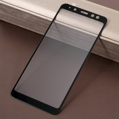 Samsung Galaxy A8 2018 (A530F) „Amorus“ 9H Tempered Glass усиленная защита, чёрное защитное стекло с полным покрытием толщиной 0