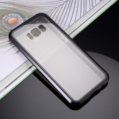Samsung Galaxy S8 (G950) pelēks (caurspīdīgs) Frame magnētiskais plastmasas apvalks | Vacins.lv