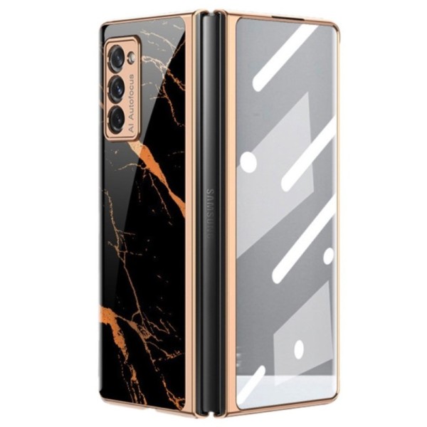 „GKK“ Marble пластиковый чехол - чёрный (Galaxy Z Fold2)