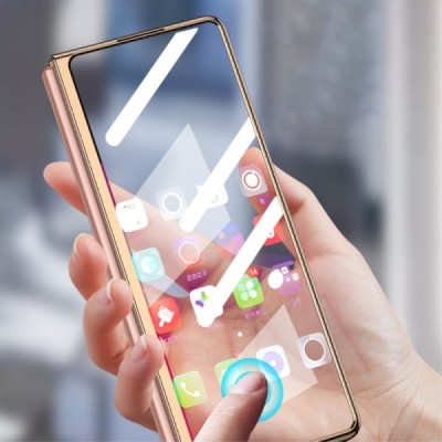 Samsung Galaxy Z Fold2 5G (F916B) GKK Marble Glass пластиковый чёрный чехол | Vacins.lv
