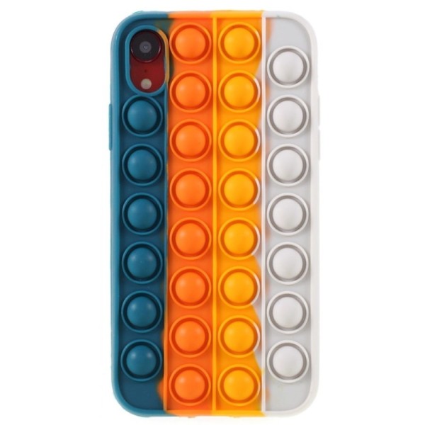 „Popit“ Big Bubble мягкий силиконовый (TPU) чехол - зелёный (iPhone Xr)