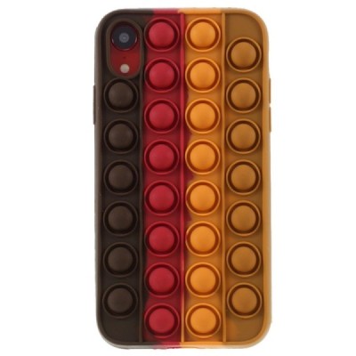 Apple iPhone Xr „Popit“ Bubble brūns mīksta silikona (TPU) apvalks | Vacins.lv