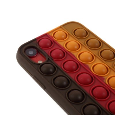 Apple iPhone Xr „Popit“ Bubble мягкий силиконовый чехол из TPU коричневого цвета | Vacins.lv