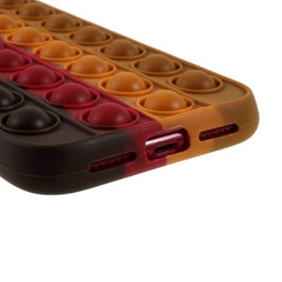 Apple iPhone Xr „Popit“ Bubble мягкий силиконовый чехол из TPU коричневого цвета | Vacins.lv