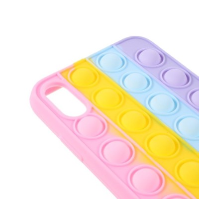 Apple iPhone Xr „Popit“ Bubble мягкий силиконовый чехол из TPU розового цвета | Vacins.lv