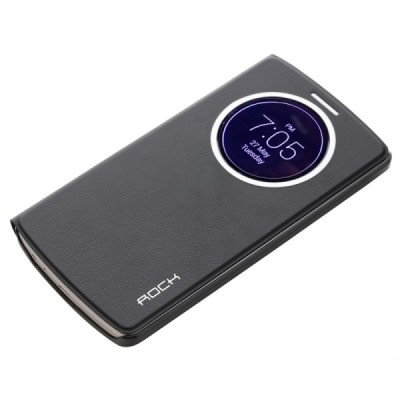 Rock Quick Circle LG G3 juodas atverčiamas dėklas - knygutė / Priedai.lt