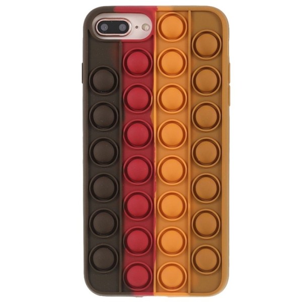 „Popit“ Bubble mīksta silikona (TPU) apvalks - brūns (iPhone 6 Plus / 6s Plus / 7 Plus / 8 Plus)
