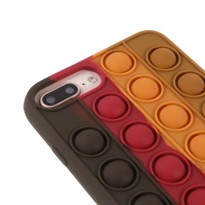 Apple iPhone 6 Plus (6s Plus, 7 Plus, 8 Plus) „Popit“ Bubble brūns mīksta silikona (TPU) apvalks | Vacins.lv