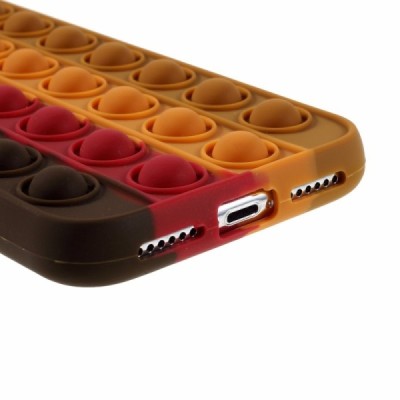 Apple iPhone X (iPhone Xs) „Popit“ Bubble мягкий силиконовый чехол из TPU коричневого цвета | Vacins.lv