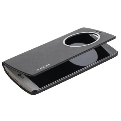 Rock Quick Circle LG G3 juodas atverčiamas dėklas - knygutė / Priedai.lt