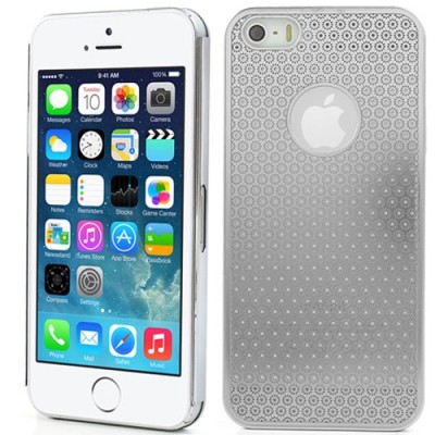Stilīgs sudrabs, metāla Apple iPhone 5, 5S apvalks / Vacins.lv