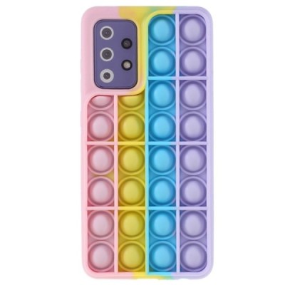 Samsung Galaxy A72 5G (A726B, A725F) „Popit“ Big Bubble мягкий силиконовый чехол из TPU розового цвета | Vacins.lv