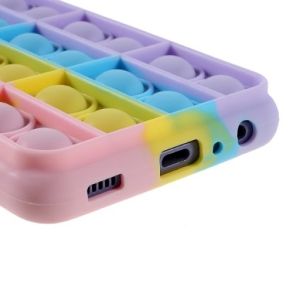Samsung Galaxy A72 5G (A726B, A725F) „Popit“ Big Bubble мягкий силиконовый чехол из TPU розового цвета | Vacins.lv