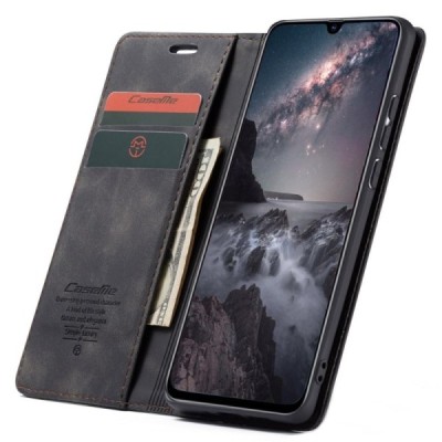 Xiaomi Mi 9 (Mi 9 Explorer) CaseMe Retro открываемый чёрный кожаный чехол – книжка | Vacins.lv