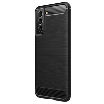 Samsung Galaxy S21 FE (Fan Edition) 5G „Carbon“ cieta silikona (TPU) melns apvalks | vacins.lv