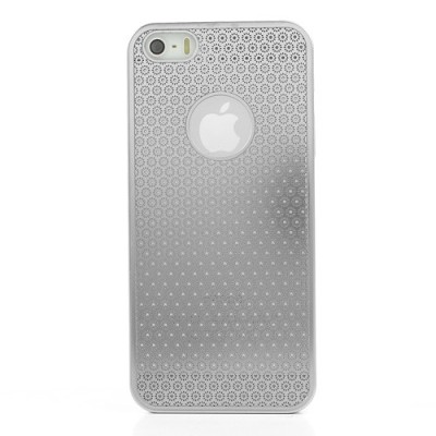 Stilīgs sudrabs, metāla Apple iPhone 5, 5S apvalks / Vacins.lv