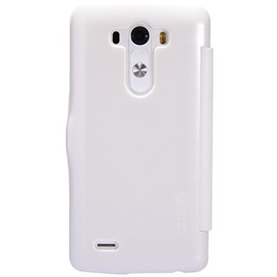 LG G3 „Nillkin“ Fresh atvēramais balts maciņš / Vacins.lv