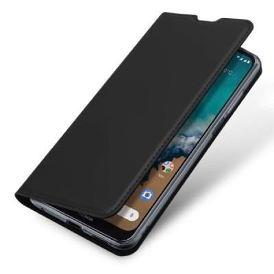 Nokia G50 „Dux Ducis“ Skin sērijas melns ādas atvērams maciņš | Vacins.lv