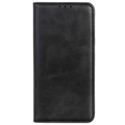 Realme C21 „Split“ чёрный кожаный чехол-книжка | Vacins.lv