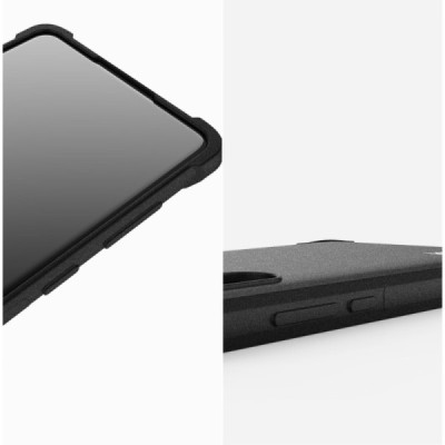 Sony Xperia Pro-I Imak pastiprinātas aizsardzības cieta silikona (TPU) melns vāciņš + ekrāna aizsargplēve | Vacins.lv