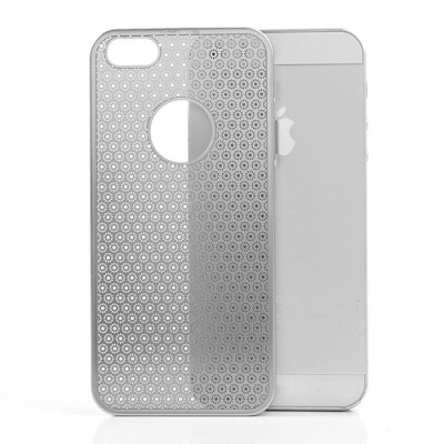 Stilīgs sudrabs, metāla Apple iPhone 5, 5S apvalks / Vacins.lv