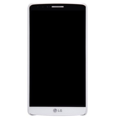Nillkin Frosted Shield LG G3 baltas plastikinis dėklas + apsauginė ekrano plėvelė / Priedai.lt
