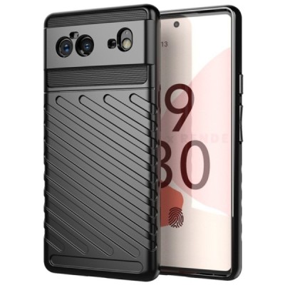 Google Pixel 6 „Twill“ cieta silikona (TPU) melns apvalks | vacins.lv