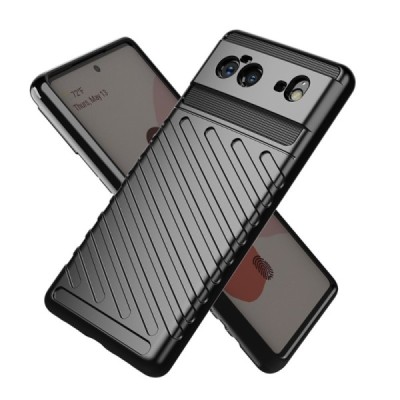 Google Pixel 6 „Twill“ cieta silikona (TPU) melns apvalks | vacins.lv