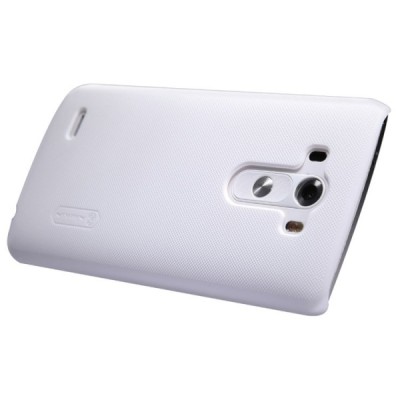 Nillkin Frosted Shield LG G3 baltas plastikinis dėklas + apsauginė ekrano plėvelė / Priedai.lt