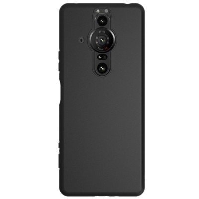 Sony Xperia Pro-I cieta silikona (TPU) melns vāciņš | Vacins.lv