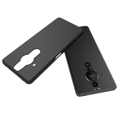 Твердый силиконовый чехол (TPU) для Sony Xperia Pro-I - чёрный | Vacins.lv
