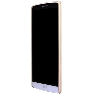LG G3 Nillkin Frosted Shield zelts plastmasas futrālis + ekrāna aizsargplēve / Vacins.lv