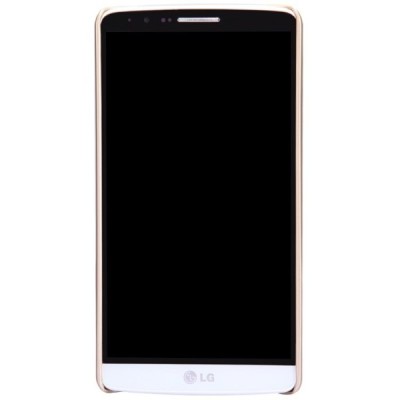 LG G3 Nillkin Frosted Shield zelts plastmasas futrālis + ekrāna aizsargplēve / Vacins.lv