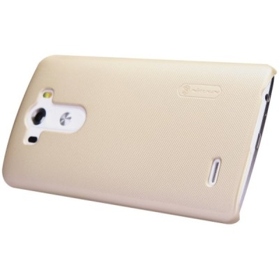 LG G3 Nillkin Frosted Shield zelts plastmasas futrālis + ekrāna aizsargplēve / Vacins.lv