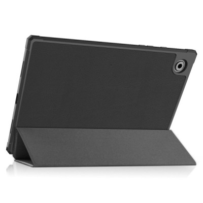 Samsung Galaxy Tab A8 10.5 2021 (X200, X205) чёрный кожаный чехол-книжка (складной) | Vacins.lv