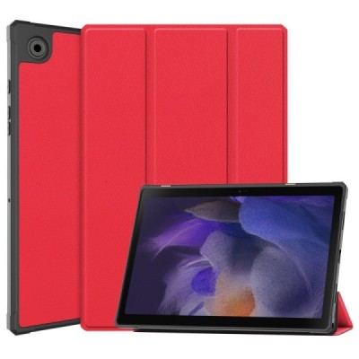 Samsung Galaxy Tab A8 10.5 2021 (X200, X205) красный кожаный чехол-книжка (складной) | Vacins.lv