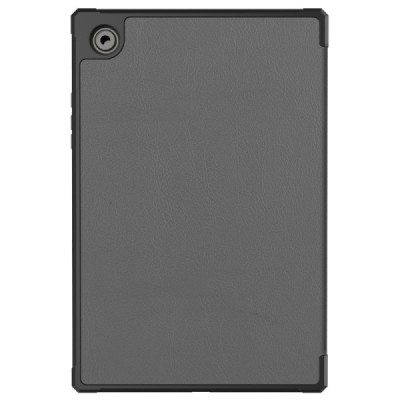 Samsung Galaxy Tab A8 10.5 2021 (X200, X205) серый кожаный чехол-книжка (складной) | Vacins.lv