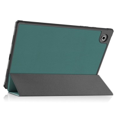Samsung Galaxy Tab A8 10.5 2021 (X200, X205) зелёный кожаный чехол-книжка (складной) | Vacins.lv