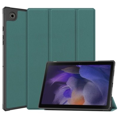 Samsung Galaxy Tab A8 10.5 2021 (X200, X205) зелёный кожаный чехол-книжка (складной) | Vacins.lv