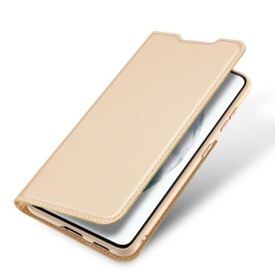 „Dux Ducis“ Skin serijos Samsung Galaxy S21 FE (Fan Edition) 5G золотой кожаный чехол-книжка | Vacins.lv