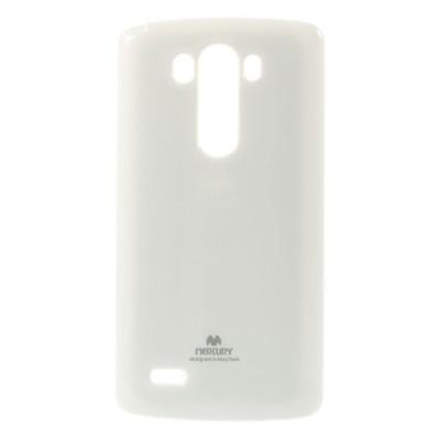 LG G3 Mercury baltas kieto silikono tpu dėklas - nugarėlė / Priedai.lt