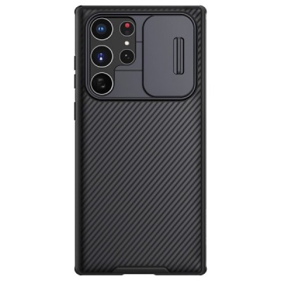 Samsung Galaxy S22 Ultra 5G (SM-S908X) „Nillkin“ CamShield чёрный чехол, задняя часть с защитой камеры | Vacins.lv