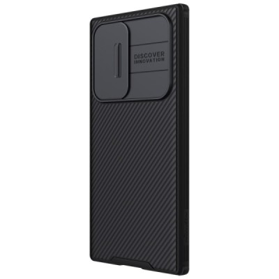 Samsung Galaxy S22 Ultra 5G (SM-S908X) „Nillkin“ CamShield чёрный чехол, задняя часть с защитой камеры | Vacins.lv