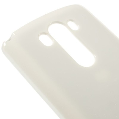 LG G3 Mercury balts cieta silikona (TPU) futrālis / Vacins.lv