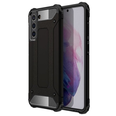 Samsung Galaxy S21 FE (Fan Edition) 5G усиленный защитный чёрный твердый силиконовый чехол (TPU) | Vacins.lv